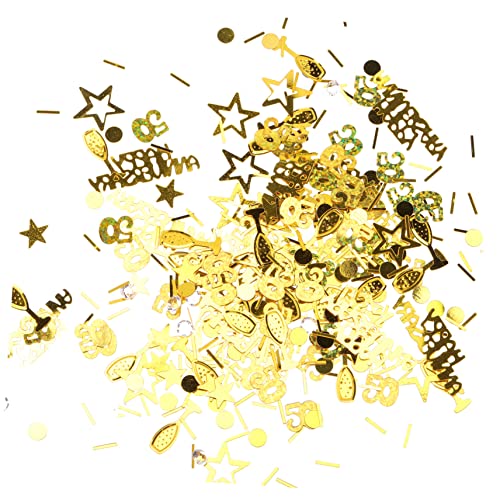 NOLITOY Pack Glitzer Konfetti Für Jubiläum Strahlende Happy Anniversary Deko Mit Goldenen Und Glitzernden Pailletten Für Unvergessliche Jubiläumsparty Dekorationen von NOLITOY