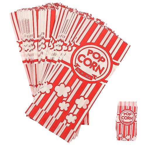 NOLITOY Popcorn Tüten Ölbeständige Papiertüten Für Partys Filmabende Und Dekoration Popcornbehälter Klassischem Design von NOLITOY