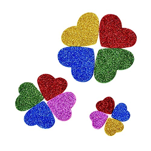 NOLITOY Schaum Glitter Aufkleber Herz Und Sternform Für Kreative Wand Und Decken DIY Projekte Funkeln Herz Aufkleber Und Funkeln Stern Aufkleber Für Kinderzimmer Dekoration von NOLITOY