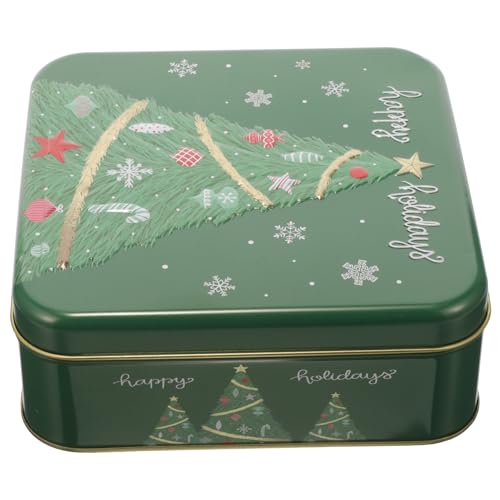 NOLITOY Weihnachtsgeschenkbox Weißblech Fan-Shop Blumenkästen klein christmas chocolate box weihnachtsgeschenk box weihnachtsgeschenke Keksdosen für Weihnachten Weihnachtskeksdosen Green von NOLITOY