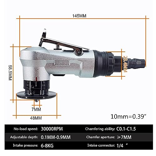 NOLOWY Pneumatische Anfasmaschine 30000rpm C0.1-c1.5 Metall Trimmmaschine Lufteinlass für Trimmen und Entgraten Maschine von NOLOWY