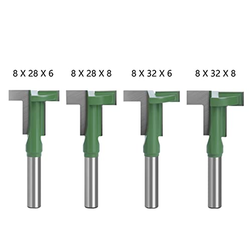 NOLOWY Robuste Fräser-Bits, 8 mm, Holzschaft, Schaftfräser, Fräser-Bits, Holzbearbeitung, Gravur, massiv von NOLOWY