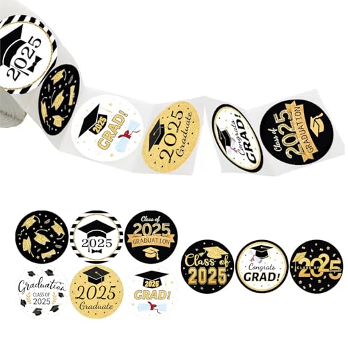 NONGYU 500 Stück Aufkleber zum Schulabschluss, 3,8 cm, selbstklebendes Verpackungsetikett für Siegel, Umschläge, Verpackungen, Partyzubehör NONGYU 500 Stück Aufkleber zum Schulabschluss, 3,8 cm, selbstklebendes Verpackungsetikett für Siegel, Umschläge, Verpackungen, Partyzubehör von NONGYU