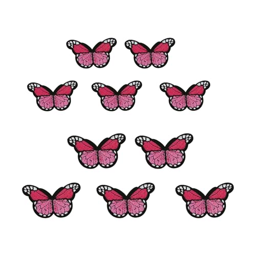 NONGYU Set mit 10 Stickerei-Schmetterling-Applikationen zum Aufbügeln auf Kleidung, Kleid, Jeans, Hut NONGYU Set mit 10 Stickerei-Schmetterling-Applikationen zum Aufbügeln auf Kleidung, Kleid, Jeans, Hut von NONGYU