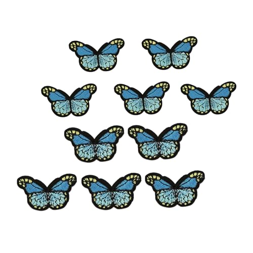 NONGYU Set mit 10 Stickerei-Schmetterling-Applikationen zum Aufbügeln auf Kleidung, Kleid, Jeans, Hut NONGYU Set mit 10 Stickerei-Schmetterling-Applikationen zum Aufbügeln auf Kleidung, Kleid, Jeans, Hut von NONGYU