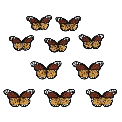 NONGYU Set mit 10 Stickerei-Schmetterling-Applikationen zum Aufbügeln auf Kleidung, Kleid, Jeans, Hut NONGYU Set mit 10 Stickerei-Schmetterling-Applikationen zum Aufbügeln auf Kleidung, Kleid, Jeans, Hut von NONGYU
