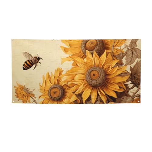 Bienen und Sonnenblumen, Banner, Party-Dekor, Hintergrund, Banner, Geburtstagsparty, Fotografie, Hintergrunddekorationen, Innen- und Außenbereich, Wanddekoration, Banner, Partyzubehör, Gastgeschenke, von NONHAI