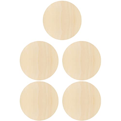 NOPEILVI Unvollendete Holzscheiben DIY -Holzkreise zeichnen runde Bretter 25 cm für Handwerk 5 Stc von NOPEILVI