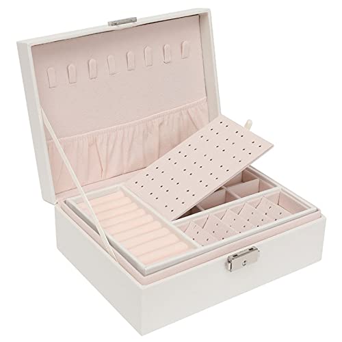 NORCKS Schmuckkästchen Mädchen Schmuckaufbewahrung Schmuckschatulle Aufbewahrungskoffer Jewelry Box Organizer 2 Schicht Schmuckkasten Groß für Ringe, Ohrringe, Armbänder und Halsketten von NORCKS