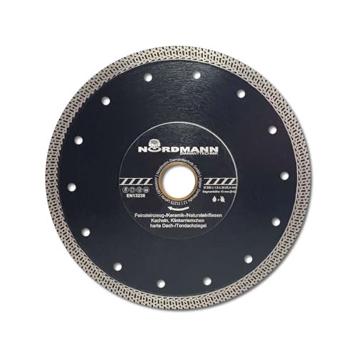 NORDMANN DIAMANTTECHNIK Diamant Trennscheibe FS-850 speed 115 x 22,23 mm, Diamantscheibe für Stein, Granit, Keramik, Ziegel, Fliesen-Scheibe mit hoher Schnittgeschwindigkeit von NORDMANN DIAMANTTECHNIK