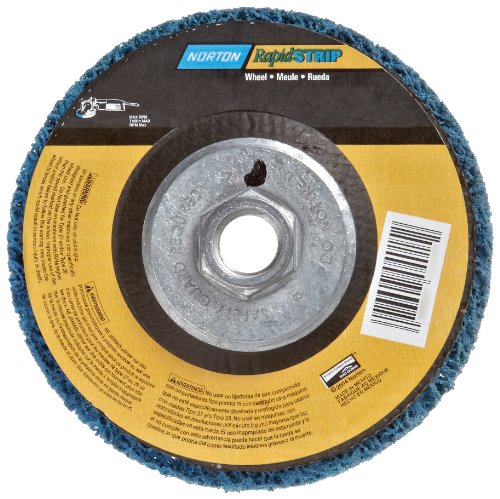 Norton Non-Woven Depressed Center Rapid Strip Wheel, 4-1/2" Diameter, 5/8"-11 Arbor Hub, Grit Coarse (Pack of 1) von NORTON