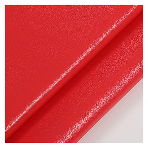 NOUHSANS Polster PU Kunstleder, Polsterstoff in Büffel Optik, Möbelstoff Meterware Kunstleder Polsterstoff Meterware Kunstleder Lederimitat Lederstoff Polsterstoff Möbelstoff (Size:1.37X2m,Color:rot) von NOUHSANS