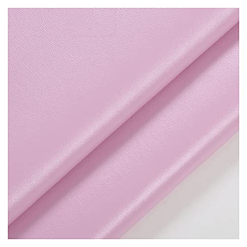 Polster PU Kunstleder, Polsterstoff in Rindsleder Optik, Möbelstoff Meterware Polster Kunstleder Rindsleder Optik Stoff weiches Kunstleder Premium Qualität Polsterstoff zum N(Size:1.37X4m,Color:pink) von NOUHSANS