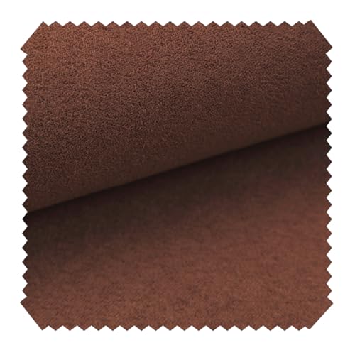 novely® Alpen Polsterstoff im Wildleder-Look | Bezugsstoff | Microfaser | Velours | Möbelstoff (45 Cognac) von NOVELY