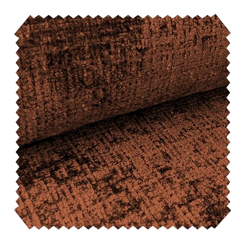 novely® CRETA Chenille-Stoff Polsterstoff Möbelstoff Bezugsstoff | Meterware | 1 lfm Farbe: 52 Kupfer von NOVELY