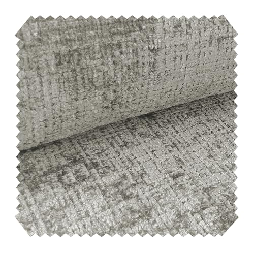 novely® CRETA Chenille-Stoff Polsterstoff Möbelstoff Bezugsstoff | Meterware | 1 lfm Farbe: 85 Beton von NOVELY