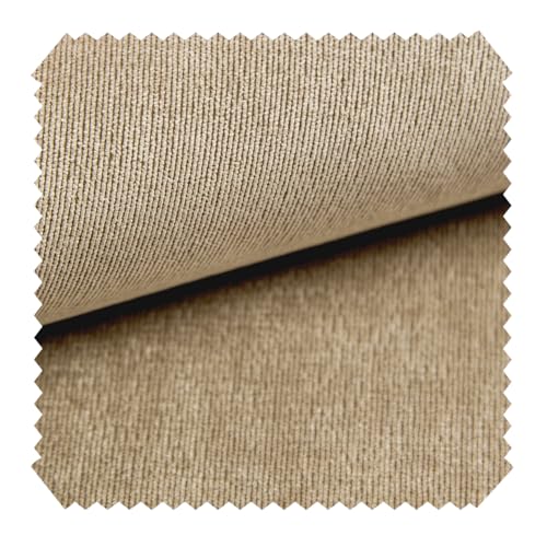 novely® ISSUM samtig Flauschiger Möbelstoff in 21 Farben Polsterstoff (03 Beige) von NOVELY