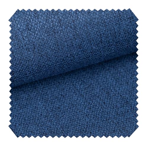 novely® KARBEN | Wollig Warm | Bezugsstoff Möbelstoff Polsterstoff | Leinen Optik | Scandi Chic Stoffe | Meterware | 1 lfm (08 Blau) von NOVELY