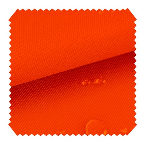 LOGAN - Outdoor Köperstoff - Robuster Baumwoll-Mix - Wasserabweisender Twill-Stoff - Polsterstoff für Schutzbekleidung - Meterware 1lfm Farbe: 98 HV Neonorange von NOVELY