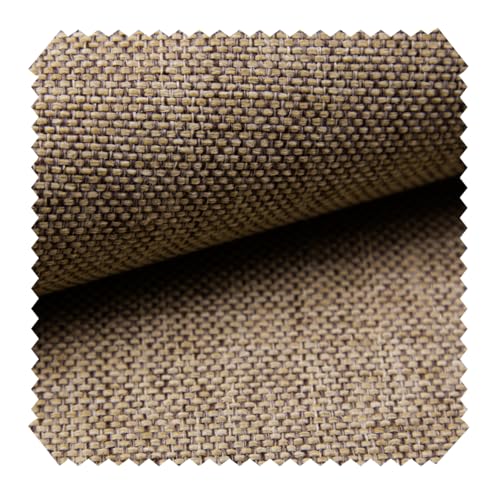 novely® MUDAU | Polsterstoff | Möbelstoff | Webstoff | Struktur-Stoff | Mélange | Grober Handwebcharakter | 42 Farben | Meterware | 1lfm (03 Beige Dunkel) von NOVELY