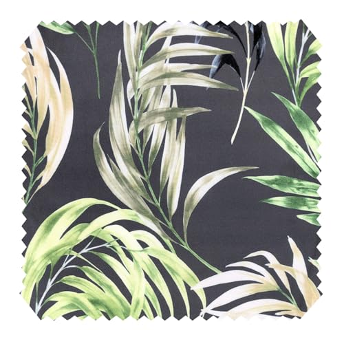 novely® OXFORD 210D | 1 lfm | Polsterstoff Geprintet Outdoor Dekostoff Wasserabweisend Reißfest | Palm Leafs von NOVELY