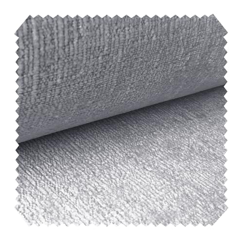 novely® PERU Weicher Polsterstoff Möbelstoff Bezugsstoff Chenille-Stoff | Meterware | 1 lfm Farbe: 80 Hellgrau von NOVELY