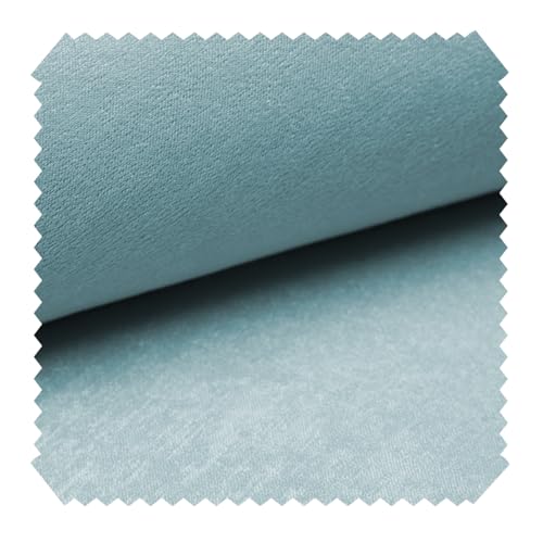 novely® PLATIN | elegant glänzender Möbelstoff | Ultra-CLEAN | PFLEGELEICHT | Glamour | Meterware | 1lfm (36 EIS Blau) von NOVELY