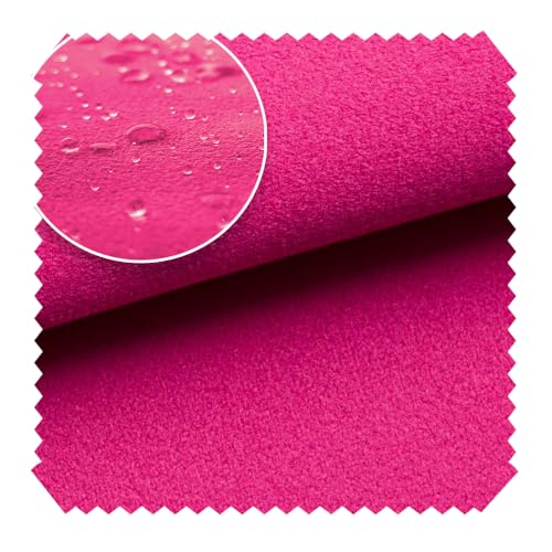 novely® Triton Microfaser Velours Wildleder-Optik 34 Farben Möbelstoff Polsterstoff | Meterware | 1lfm (10 Pink) von NOVELY