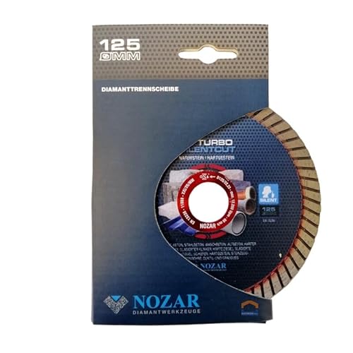 NOZAR Diamant Trennscheibe Turbo Silentcut 125 x 22,23 mm Naturgestein Hartgestein von NOZAR