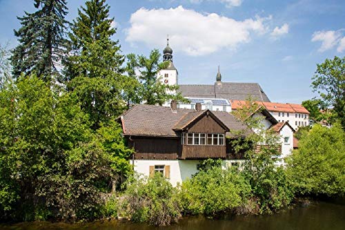 NPRZM Bayerische Landschaft in Deutschland, 5D-Diamant-Malen nach Zahlen, einzigartige Sets, Wanddekoration für Zuhause, Kristall-Strass-Wanddekoration, 40 x 50 cm von NPRZM