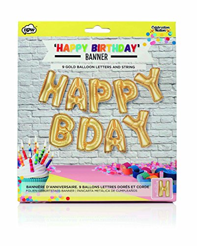 NPW NP31904 Foil Balloon große Girlande mit Folienbuchstaben-Folien Banner Ballons von NPW