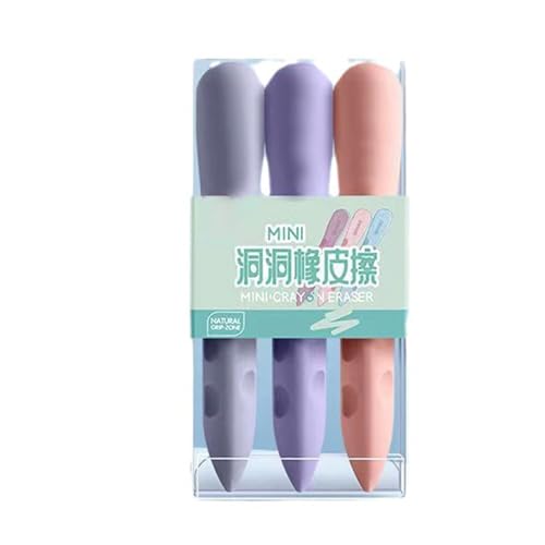 3 PCs/Set Pencil Eraser Dreieck Eraser Back To School Eraser Eraser Hole Eraser Belohnung Geschenk Für Kinder von NPXUAMTJ