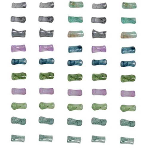 50 PCs Glas Lose Perlen Perlenversorgungen Bambusrohrform Für Schmuckherstellung Und Kinderhobbys Glashandwerk Bambusrohr Form Für Handgefertigte Schmuckherstellung 50 PCs Glas Lose Perlen Perlenversorgungen Bambusrohrform Für Schmuckherstellung Und Kinderhobbys Glashandwerk Bambusrohr Form Für Handgefertigte Schmuckherstellung von NPXUAMTJ
