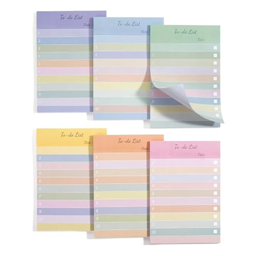 6 Pad Adheive Note Paper 300 Blätter 4x6inch Kleine Notpapier Checkliste Notizer Für Die Planung Von Lehrerlehrerplanung Für Schüler von NPXUAMTJ