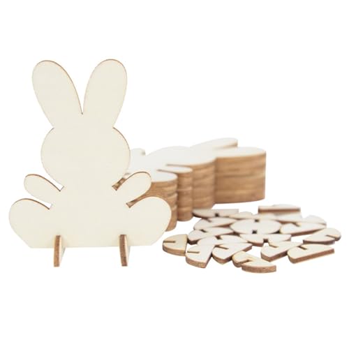 NPXUAMTJ Holzornamente, Set mit 10 unlackierten Holzspänen für Erwachsene und Kinder, handbemalt, Desktop-Dekoration von NPXUAMTJ