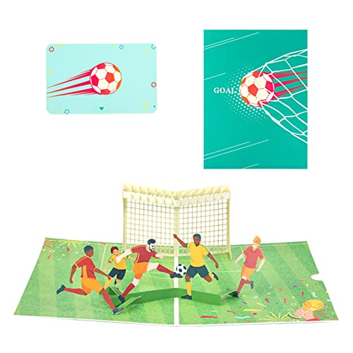 NPYQ 3D Fußball Grußkarten Set Überraschende Geheimnisvolle Sportkarten Für Kinder Kinder Mädchen Jungen Geburtstagsgeschenk von NPYQ