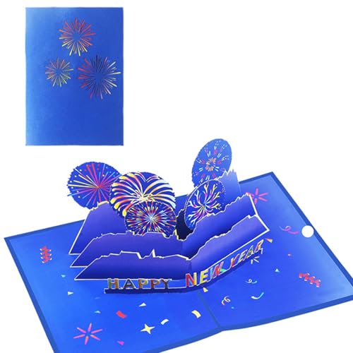 NPYQ Kreative 3D Bunte Card Up Karte Für Neujahrsgrüße Und Urlaubskarte Gefaltet 5x7inch von NPYQ