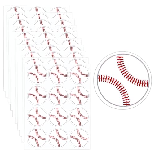 120pcs 3cm Baseball Aufkleber für Kinder, 10 Blatt Baseball-Aufkleber Selbstklebend Dekorative Geschenk-Siegelaufkleber Etiketten Sport Baseball Partygeschenke für Scrapbooking, Wasserflasche von NQEUEPN