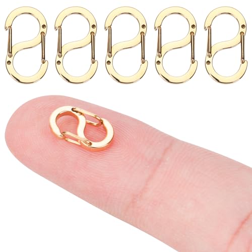 5stk Halsketten Verschluss Gold, Halsketten Verkürzer Clip Verschlüsse Kettenverbinder Verschlüsse Charm-Verschluss Halskettenclip Verkürzen für die Reparatur von DIY-Schmuck (Gold) von NQEUEPN