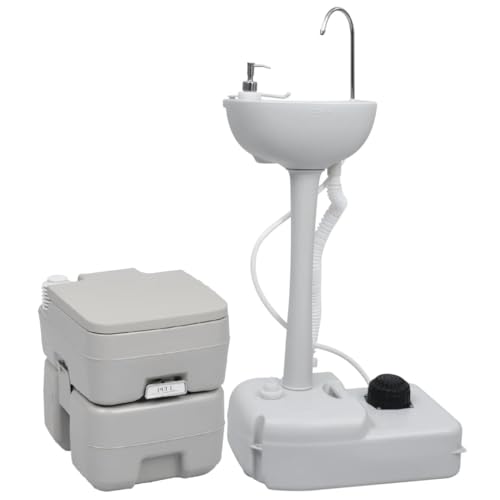 Home Garden,Portable Camping Toilet and Handwash Stand Set von NQJIBUE