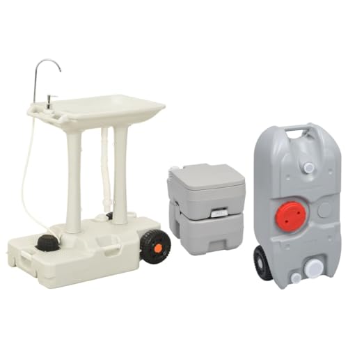 Home Garden,Portable Camping Toilet and Handwash Stand Set with Water Tank von NQJIBUE