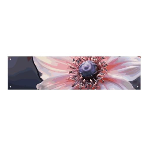 Große Banner, personalisiertes Banner, Blumenblüte, Partyschilder, Hof, blanko, Banner, 300D-Polyester, Banner, Schild, Geburtstagsbanner für Party-Dekoration, Hintergrundbanner von NQLYUT