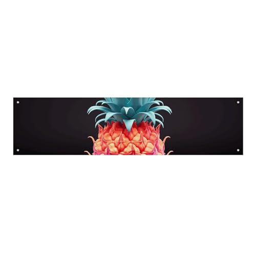 Große Banner, personalisiertes Banner, farbige Ananas-Partyschilder, Hofbanner, blanko, 300D-Polyester, Banner, Schild, Geburtstagsbanner, Flagge für Party-Dekoration, Hintergrundbanner von NQLYUT