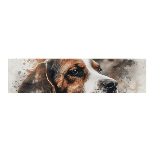 Große Banner, personalisiertes Banner, kleines Hundemuster, Partyschilder, Hofbanner, blanko, 300D-Polyester, Banner, Schild, Geburtstagsbanner für Party-Dekoration, Hintergrundbanner von NQLYUT