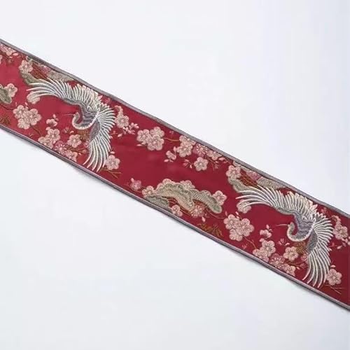 Spitzenaccessoires for Kleidung, mit chinesischer Spitze bestickte Röcke, brustlange Knopfleistengürtel, Vorhänge, Bänder for Sofatischläufer.(Red) von NRUFYSJG