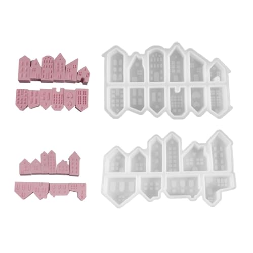 NRVTRE 22Pcs Silikonformen Gießformen Häuser, Silikonform Weihnachten Silikonform Haus Mini Silikonform Häuser Silikonformen Weihnachten Mini Häuser Giessformen Silikon Gießform Weihnachten von NRVTRE