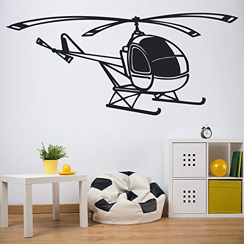 NSRJDSYT Flugzeug Wandtattoo Einfache Cartoon Hubschrauber Transport Kunst Wandbild Vinyl Aufkleber Kinder Jungen Schlafzimmer Kinderzimmer Innendekor 30x67cm von NSRJDSYT