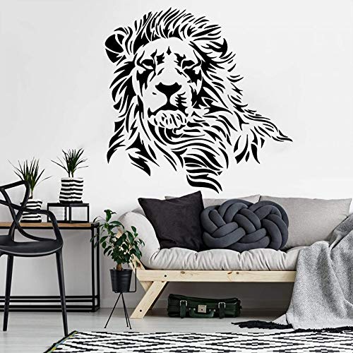 NSRJDSYT Große Löwe Afrika Tier Wandaufkleber Schlafzimmer Kinderzimmer Raubtier Tier Babyzimmer Zoo Wandtattoo Kindergarten Vinyl Wohnkultur 84x84cm von NSRJDSYT