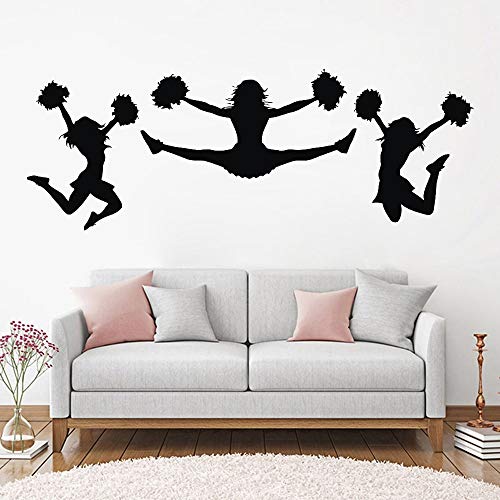 NSRJDSYT Ich feuere Wandtattoo Sport Mädchen Cheerleader Sport Wandtattoos Vinyl Aufkleber Teenager Kinderzimmer Babyzimmer Home Decor Design Wandbild 113x42cm von NSRJDSYT