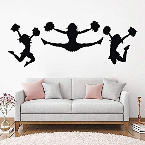 NSRJDSYT Ich feuere Wandtattoo Sport Mädchen Cheerleader Sport Wandtattoos Vinyl Aufkleber Teenager Kinderzimmer Babyzimmer Home Decor Design Wandbild 154x57cm von NSRJDSYT